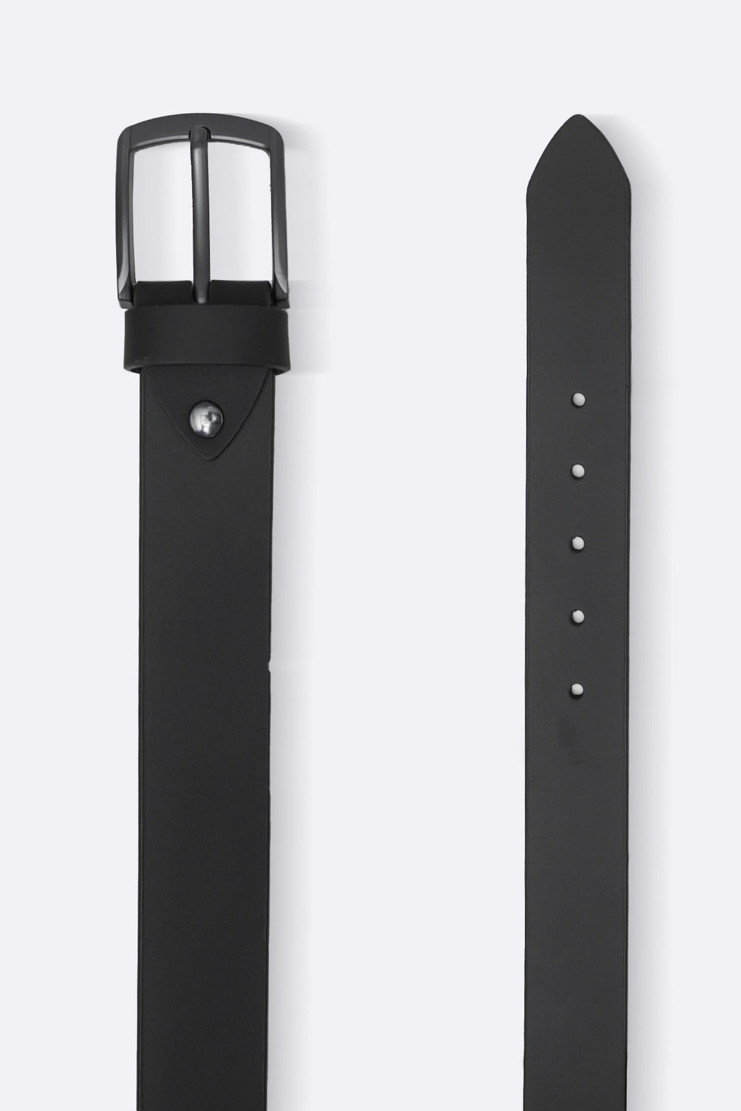 BLACK WIDE LEATHER BELT