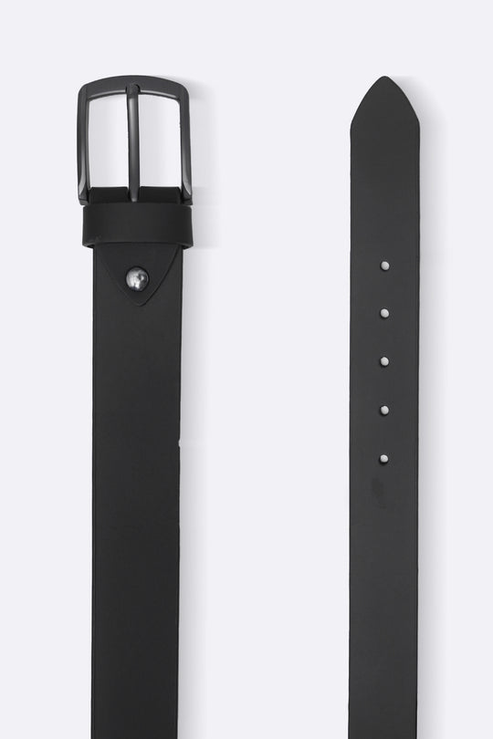 BLACK WIDE LEATHER BELT
