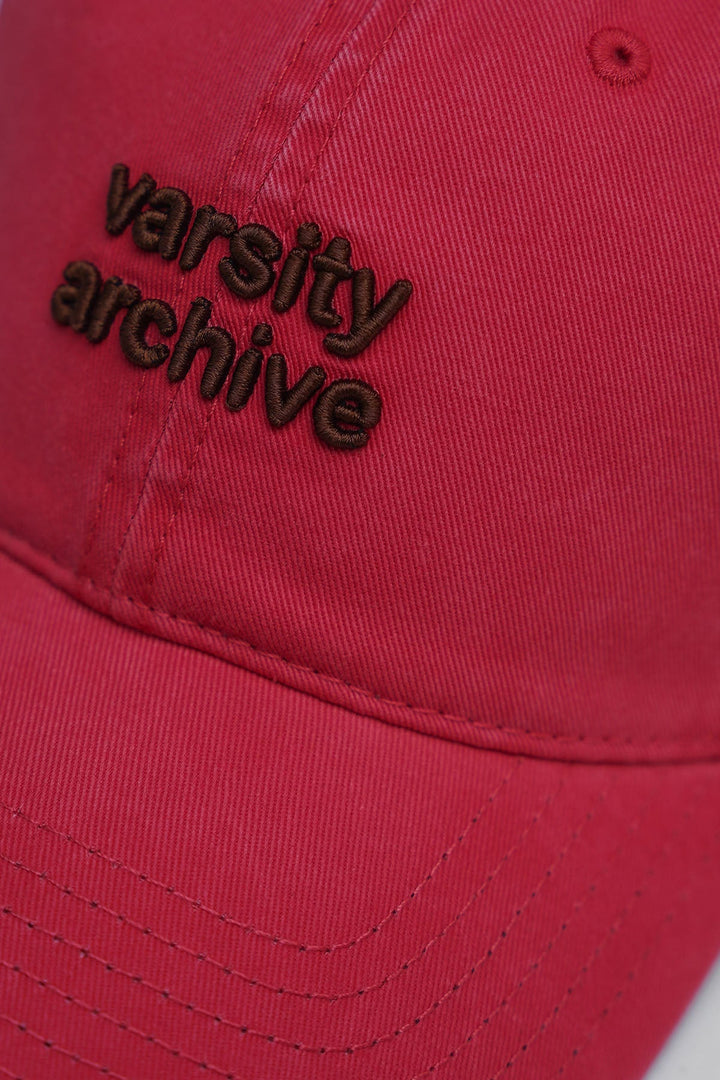 RED VARSITY COTTON CAP