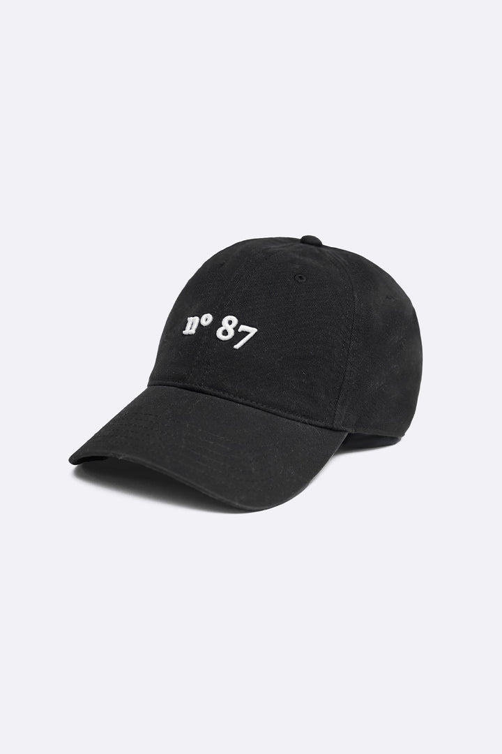 BLACK NO. 87 COTTON CAP