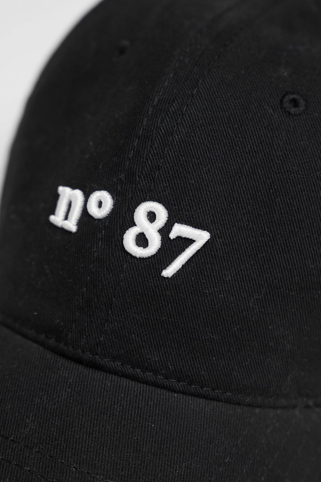 BLACK NO. 87 COTTON CAP