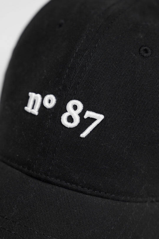 BLACK NO. 87 COTTON CAP