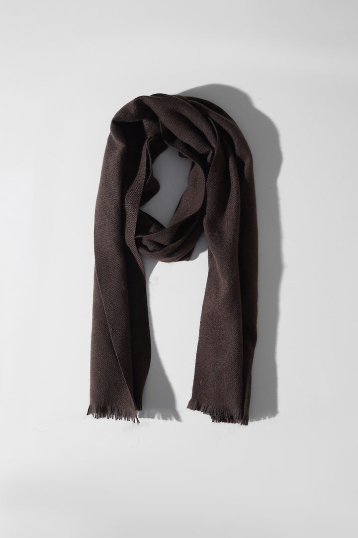 COFFEE SOFT BRUSHED SCARF