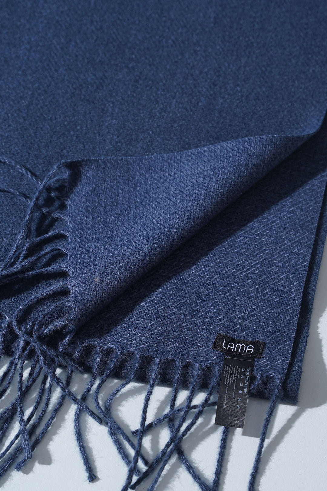 BLUE CONTRAST WEAVE REVERSIBLE SCARF