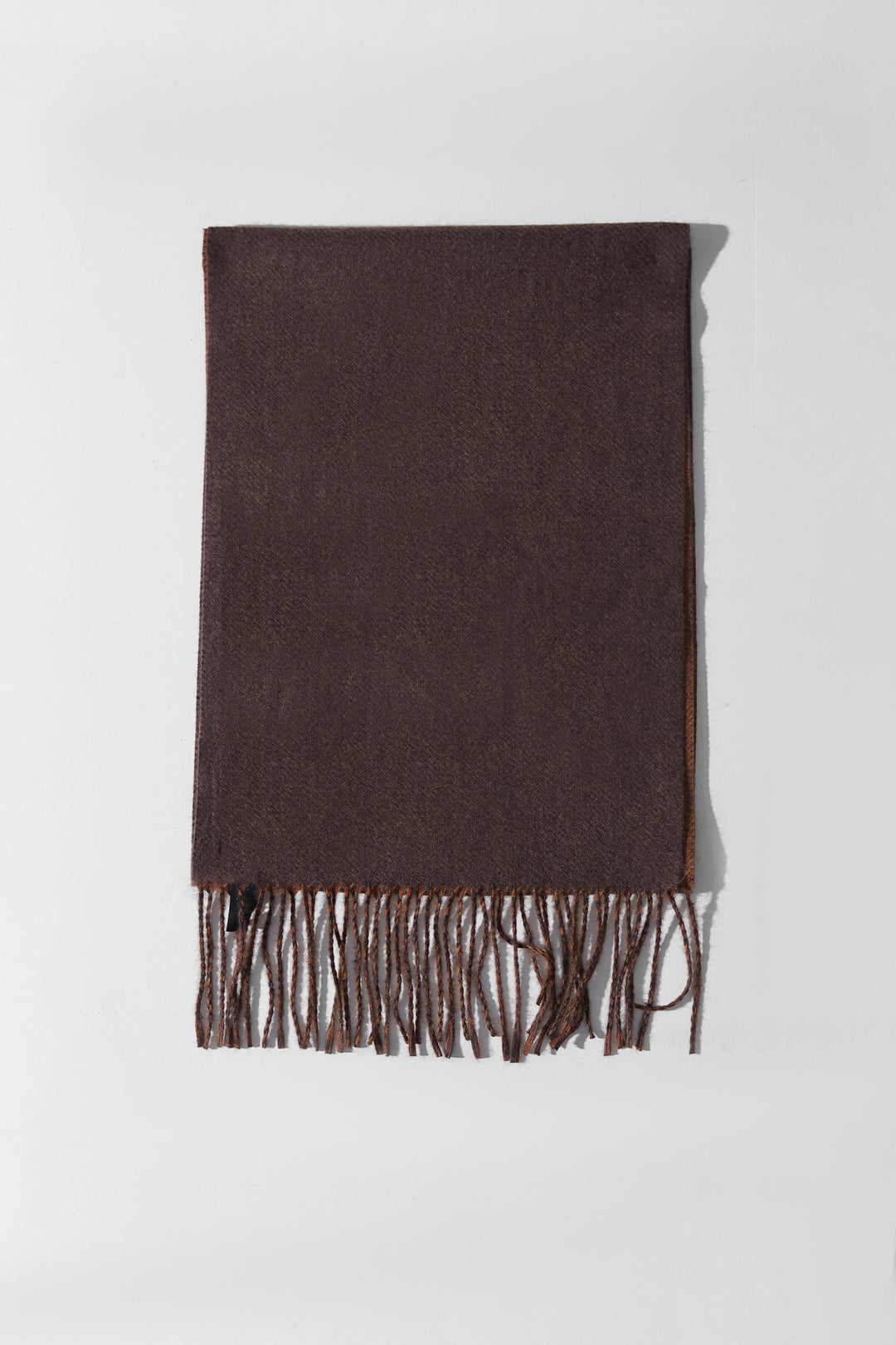 BROWN CONTRAST WEAVE REVERSIBLE SCARF