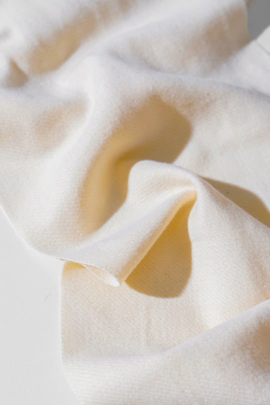 CREAM CONTRAST WEAVE REVERSIBLE SCARF