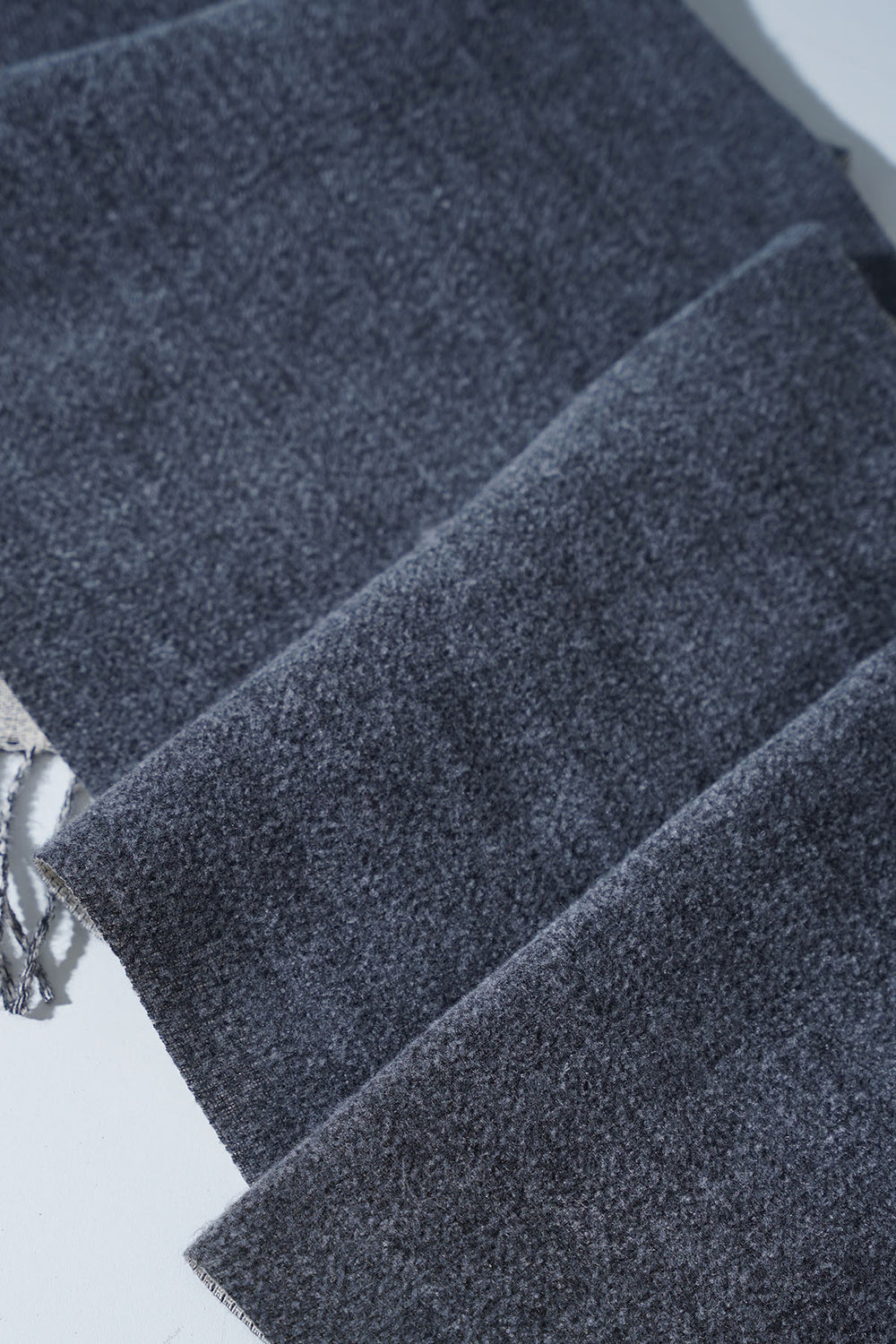 GREY CREAM CONTRAST WEAVE REVERSIBLE SCARF