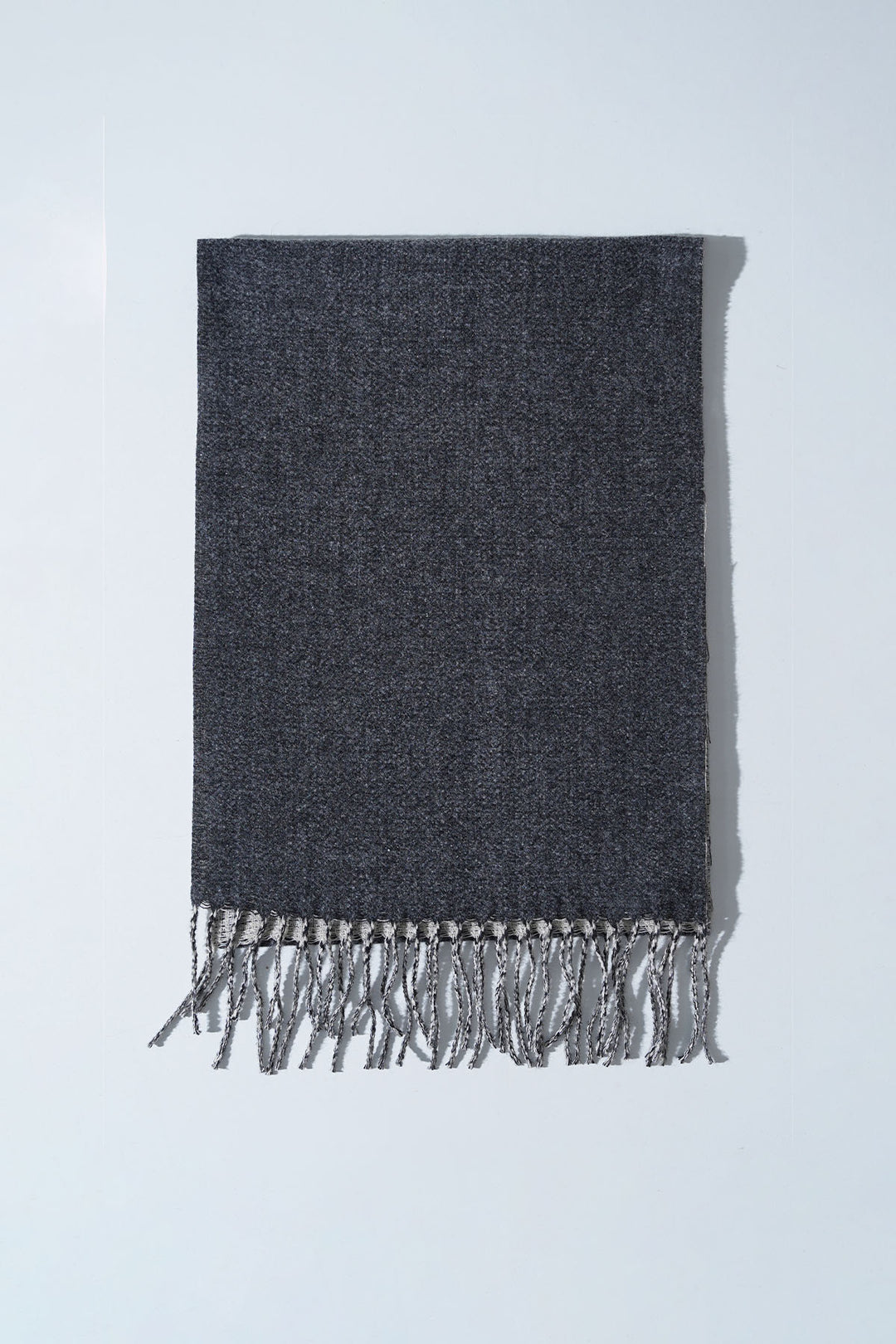 GREY CREAM CONTRAST WEAVE REVERSIBLE SCARF