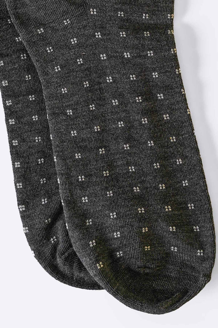DARK GREY MERCERIZED ANKLE SOCKS