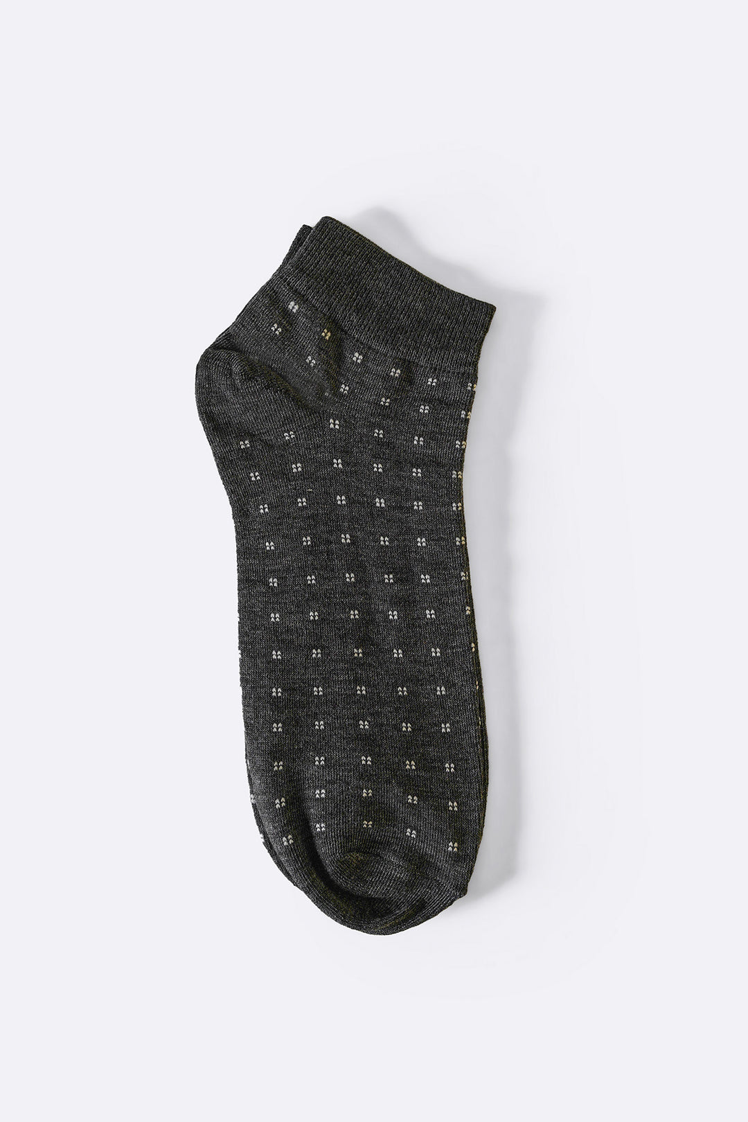 DARK GREY MERCERIZED ANKLE SOCKS