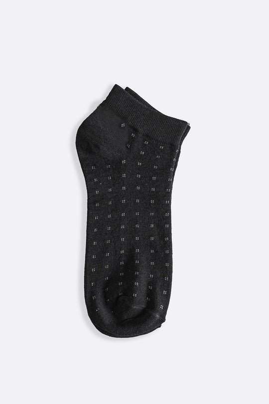 NAVY MERCERIZED ANKLE SOCKS