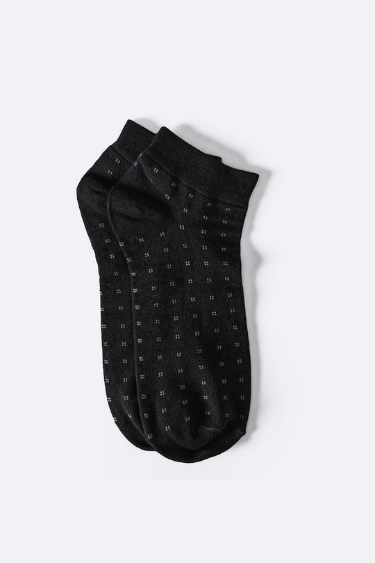 NAVY MERCERIZED ANKLE SOCKS