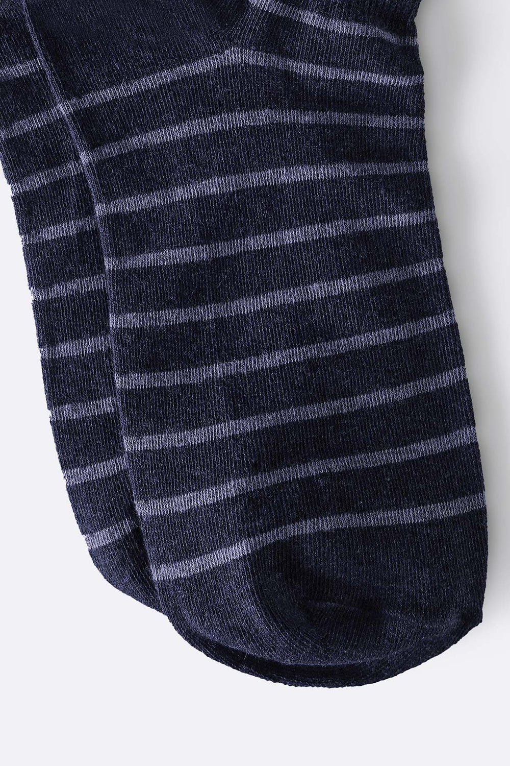 NAVY MERCERIZED STRIPE SOCKS