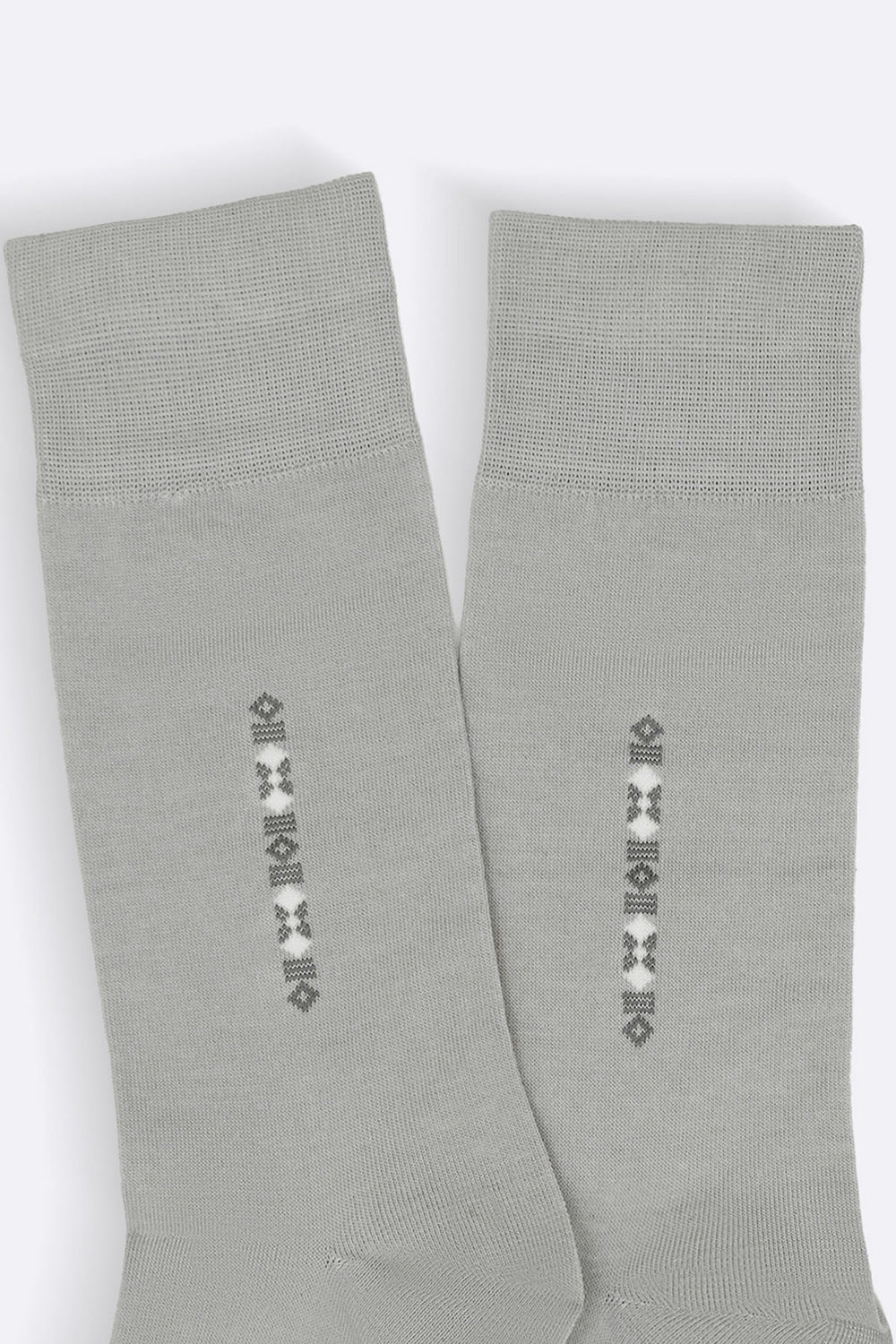 BEIGE MERCERIZED CREW SOCKS