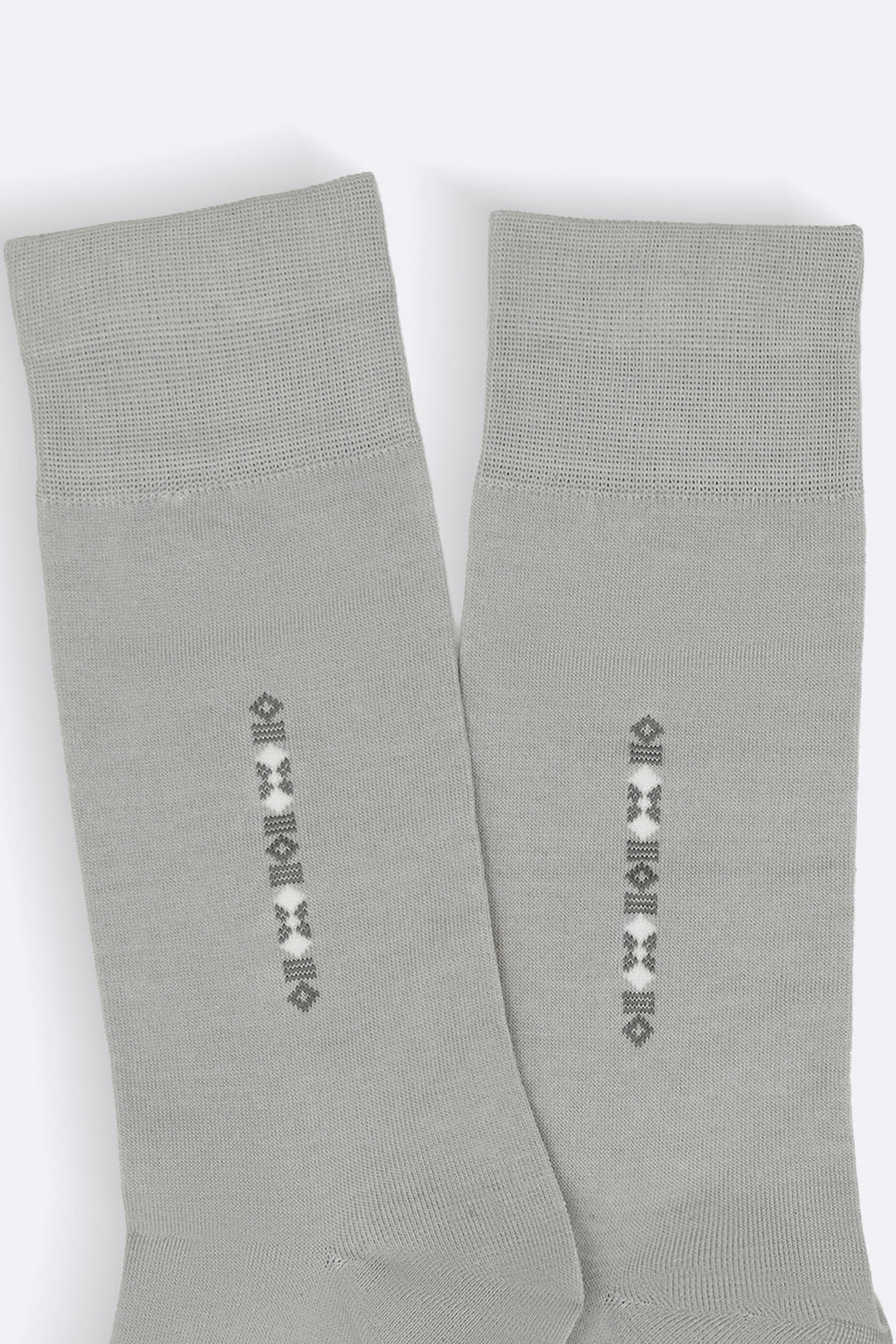 BEIGE MERCERIZED CREW SOCKS