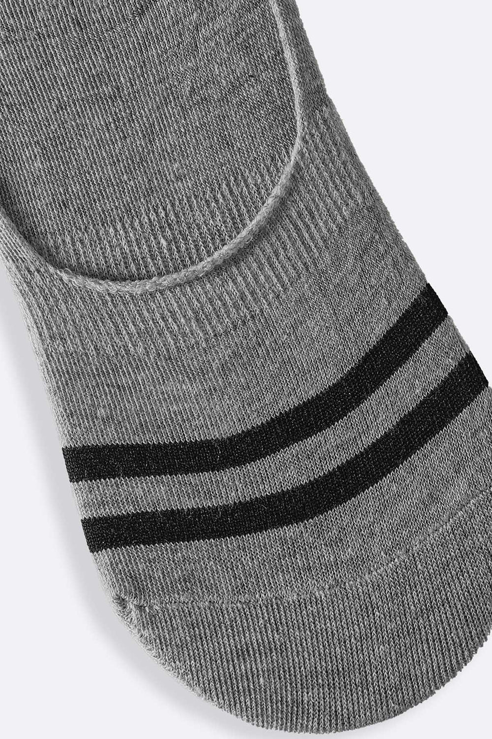 LIGHT GREY MERCERIZED NO SHOW SOCKS