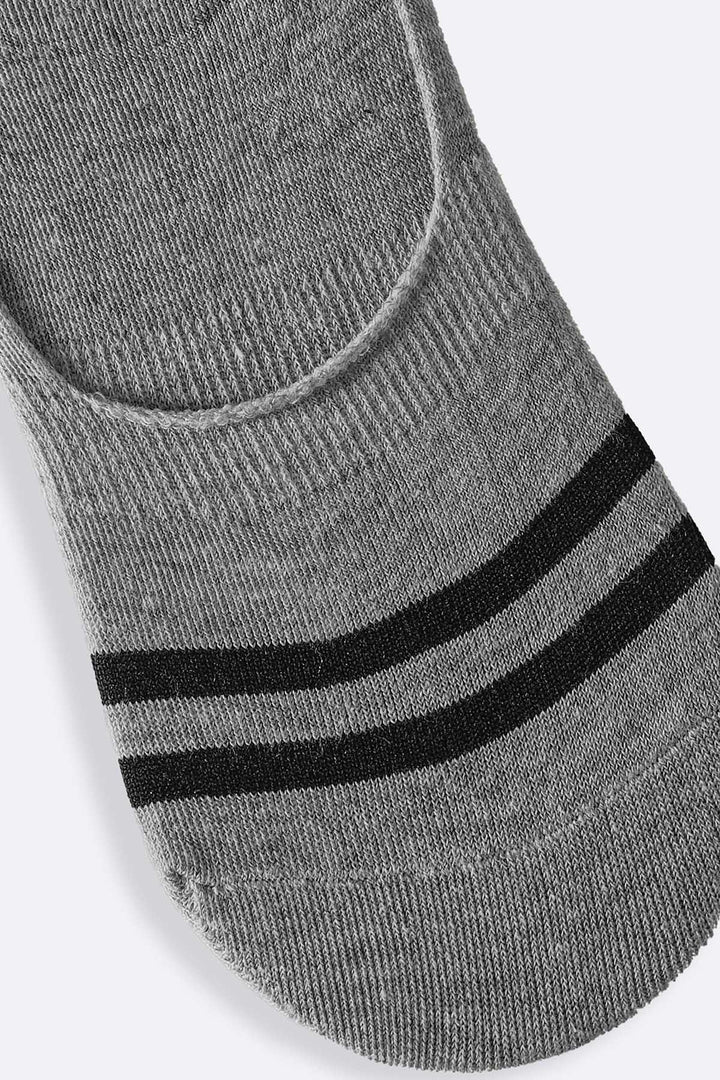 LIGHT GREY MERCERIZED NO SHOW SOCKS
