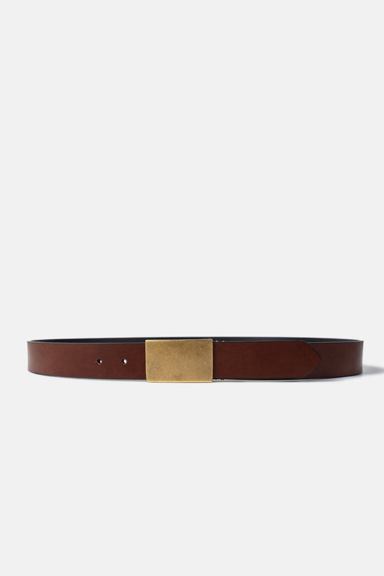 Monolith Brass Plate Leather Belt