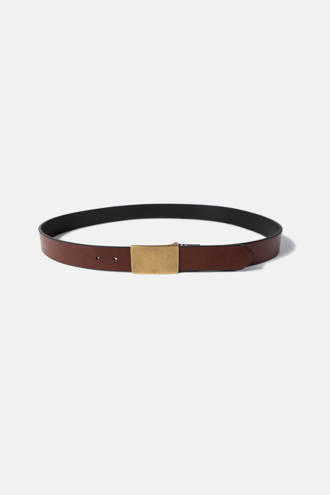 Monolith Brass Plate Leather Belt