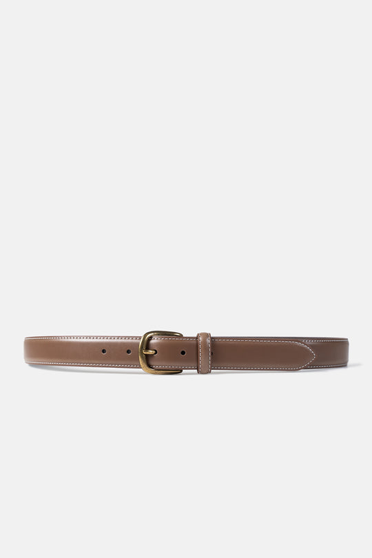 Saddle Stitch Leather Belt