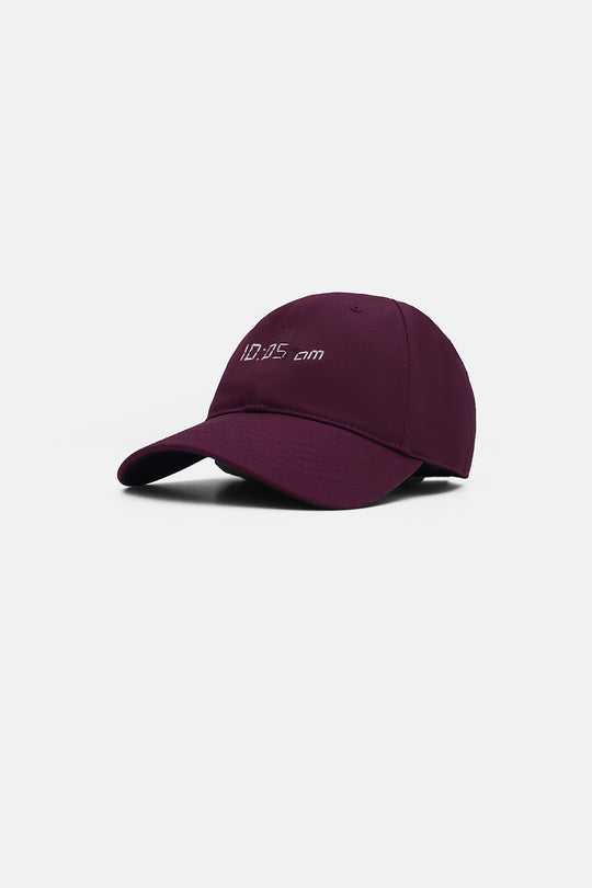 MAROON LATE TO WORK COTTON CAP