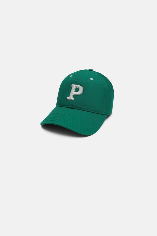 GREEN EMBROIDERED "P" CAP