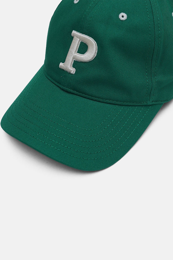 GREEN EMBROIDERED "P" CAP
