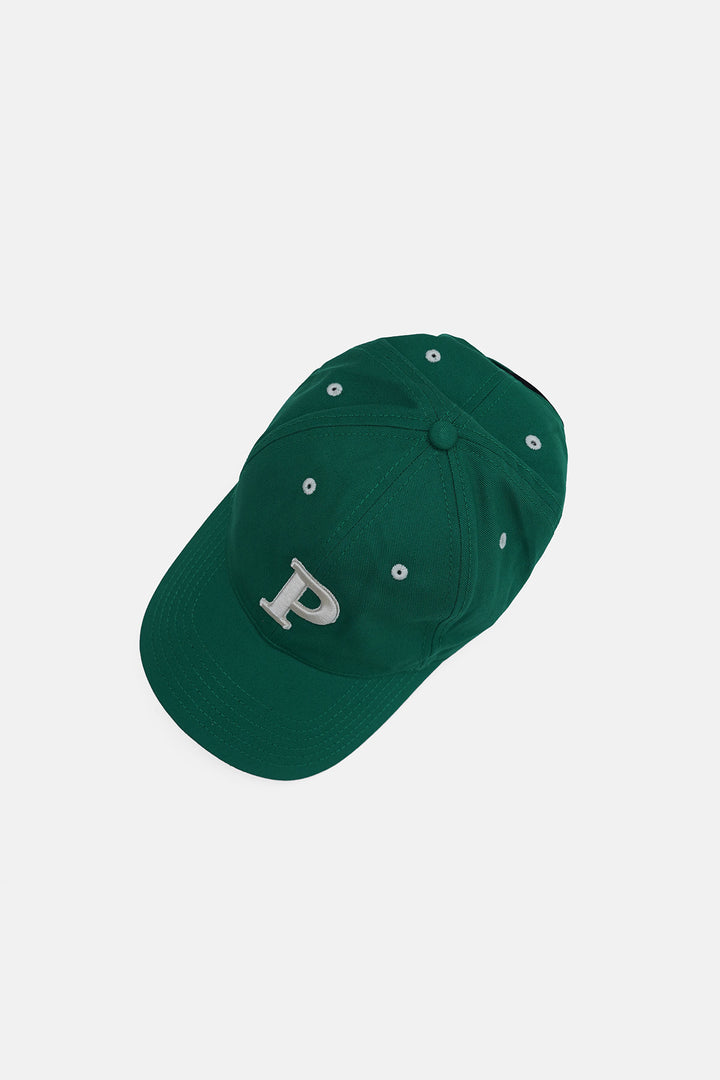 GREEN EMBROIDERED "P" CAP