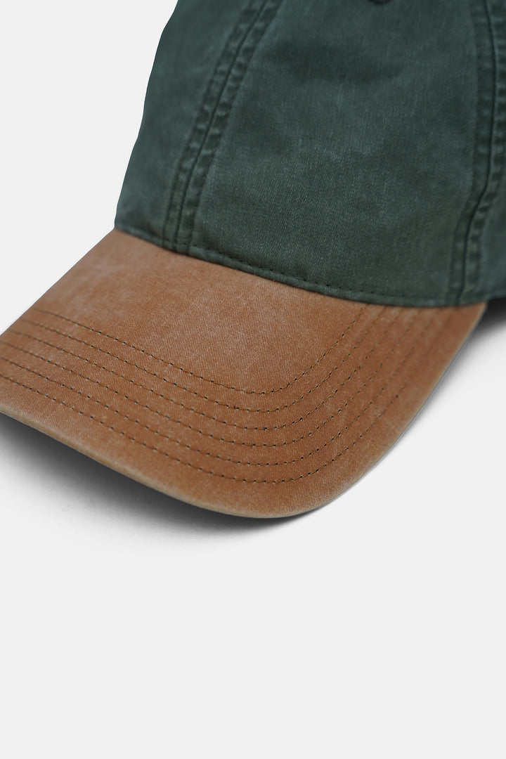 OLIVE CONTRAST COTTON CAP
