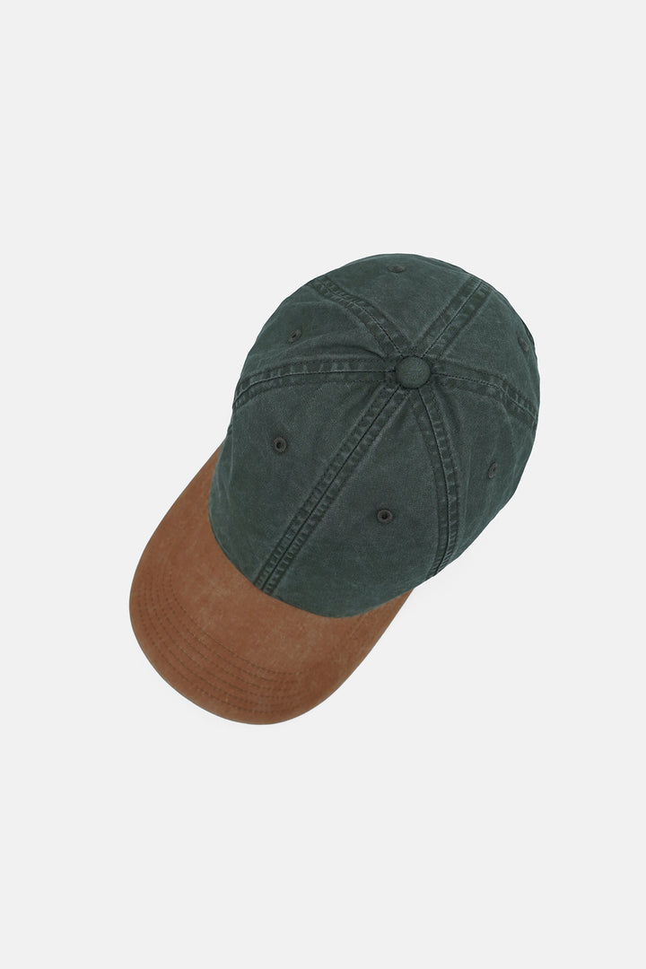 OLIVE CONTRAST COTTON CAP
