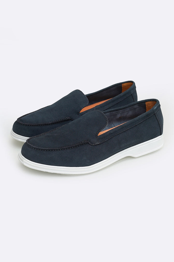 DARK NAVY SUEDE LOAFERS