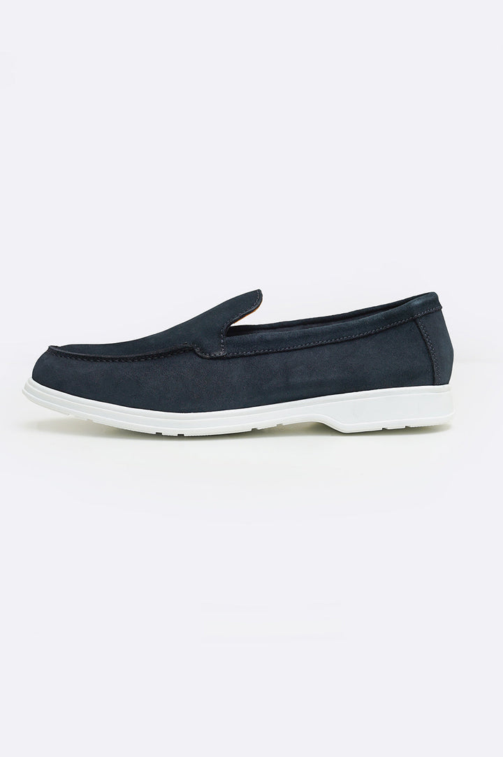 DARK NAVY SUEDE LOAFERS