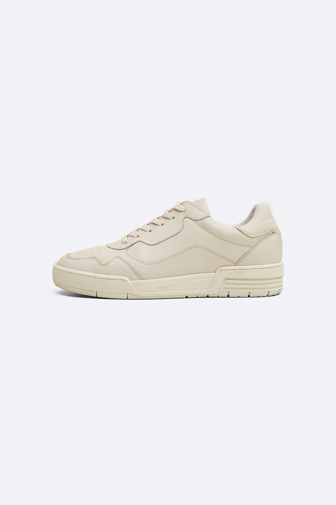 CHALK RETRO LEATHER SNEAKERS
