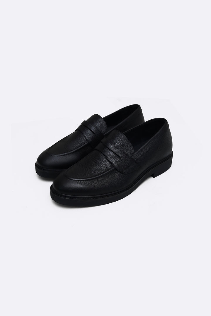 BLACK CLASSIC LEATHER LOAFERS