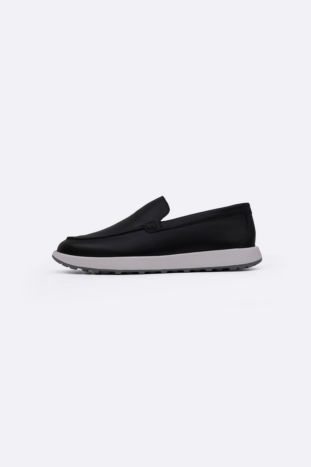 BLACK AIR LEATHER LOAFERS