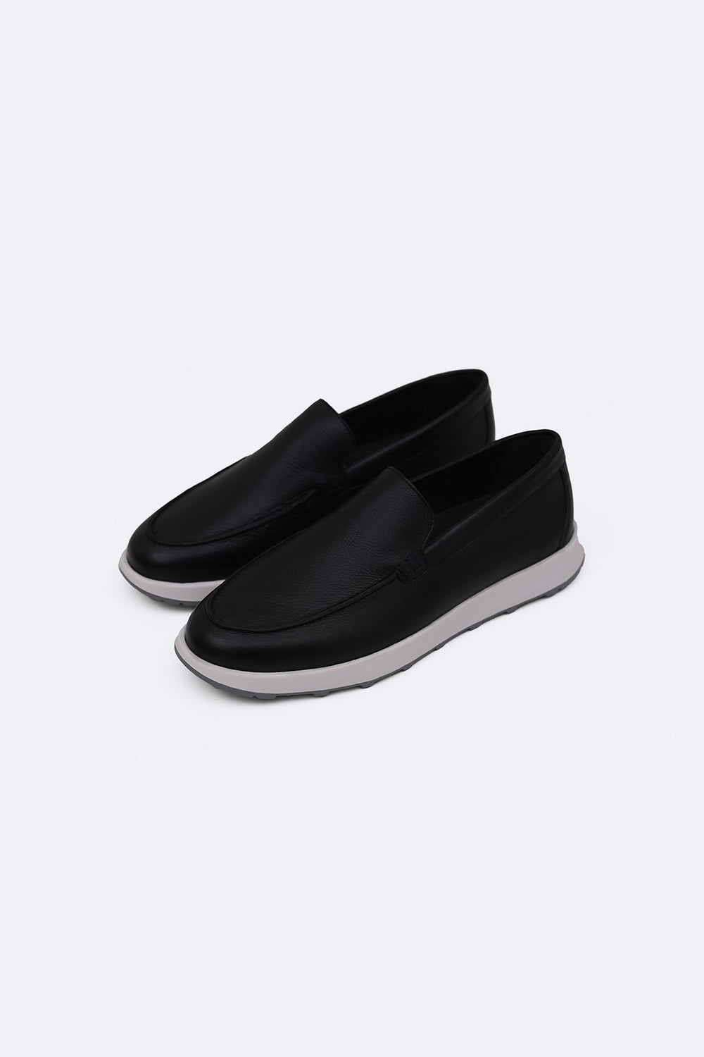 BLACK AIR LEATHER LOAFERS