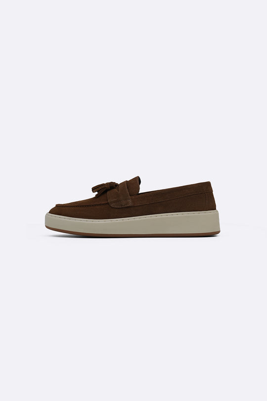 SUEDE LEATHER TASSEL LOAFERS