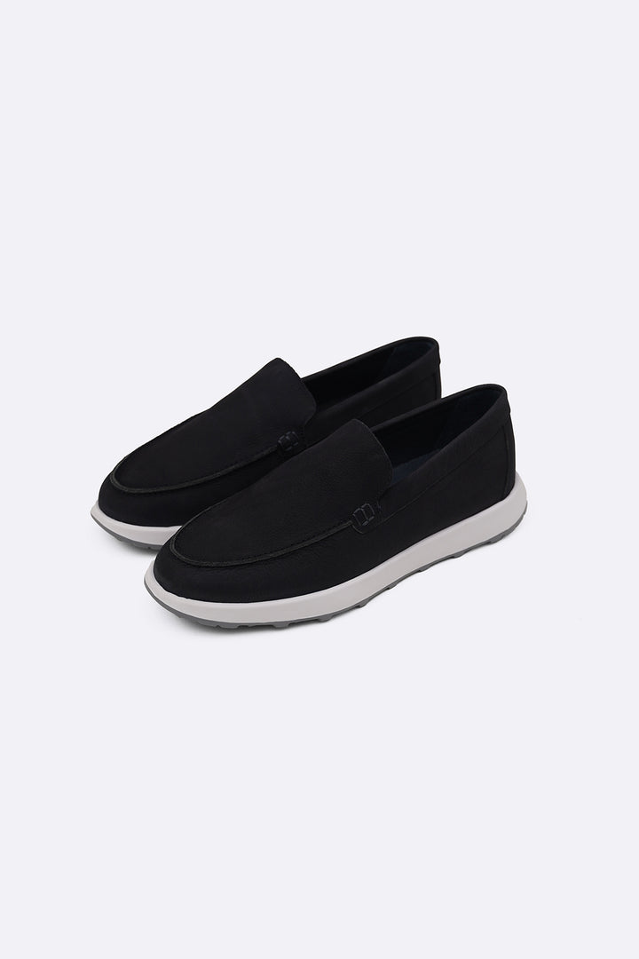 NAVY AIR LEATHER LOAFERS