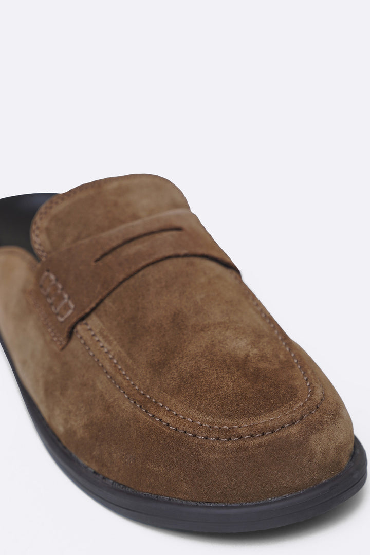 SUEDE LEATHER MULES