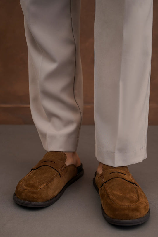 SUEDE LEATHER MULES
