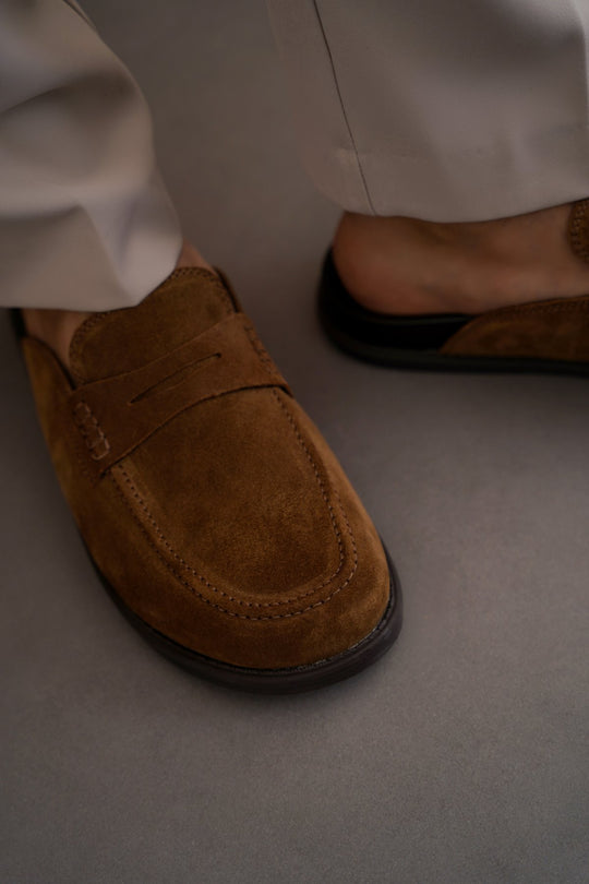 SUEDE LEATHER MULES