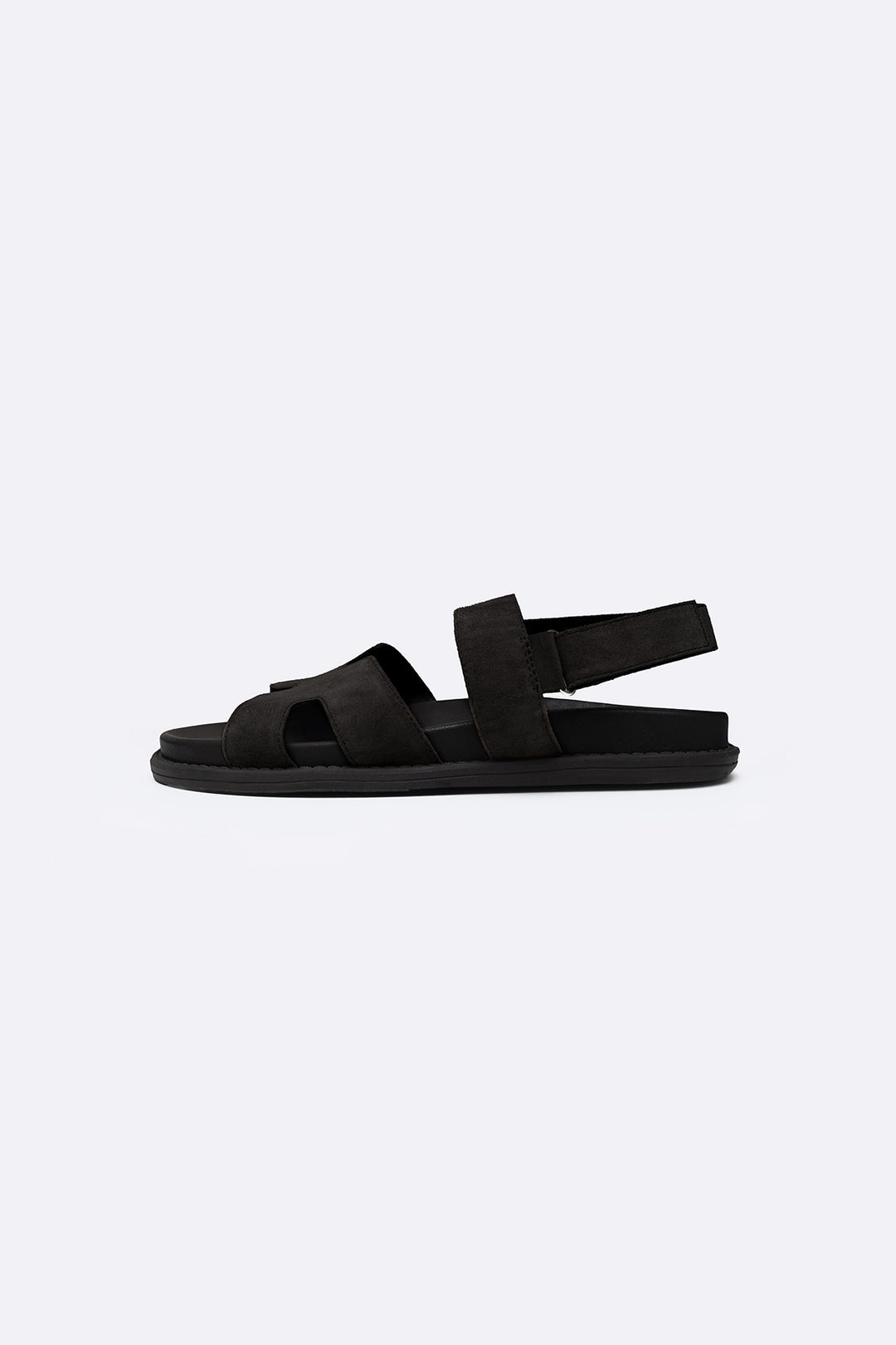 BLACK CLASSIC SUEDE LEATHER SANDALS
