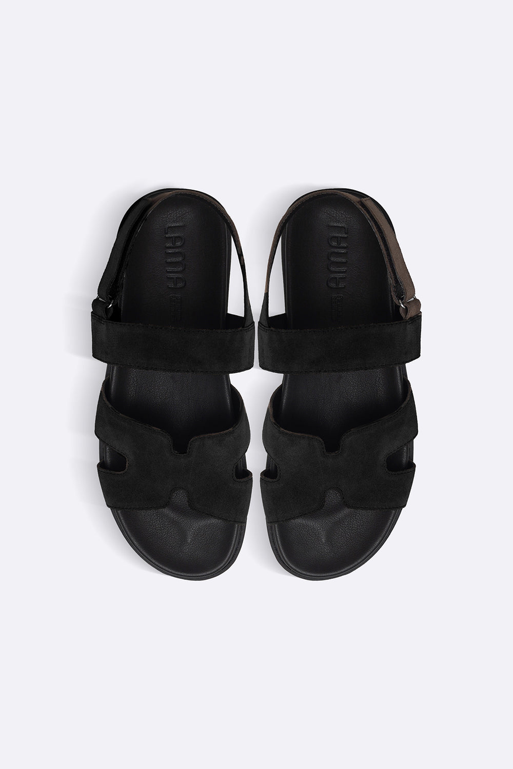 BLACK CLASSIC SUEDE LEATHER SANDALS