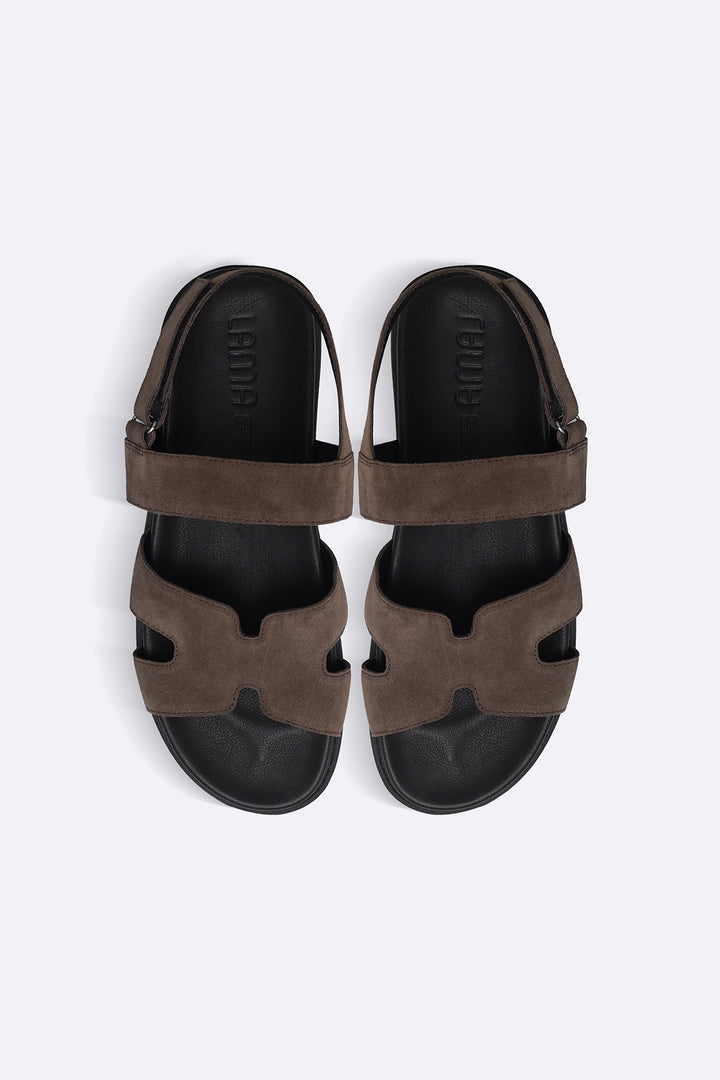 COFFEE CLASSIC SUEDE LEATHER SANDALS