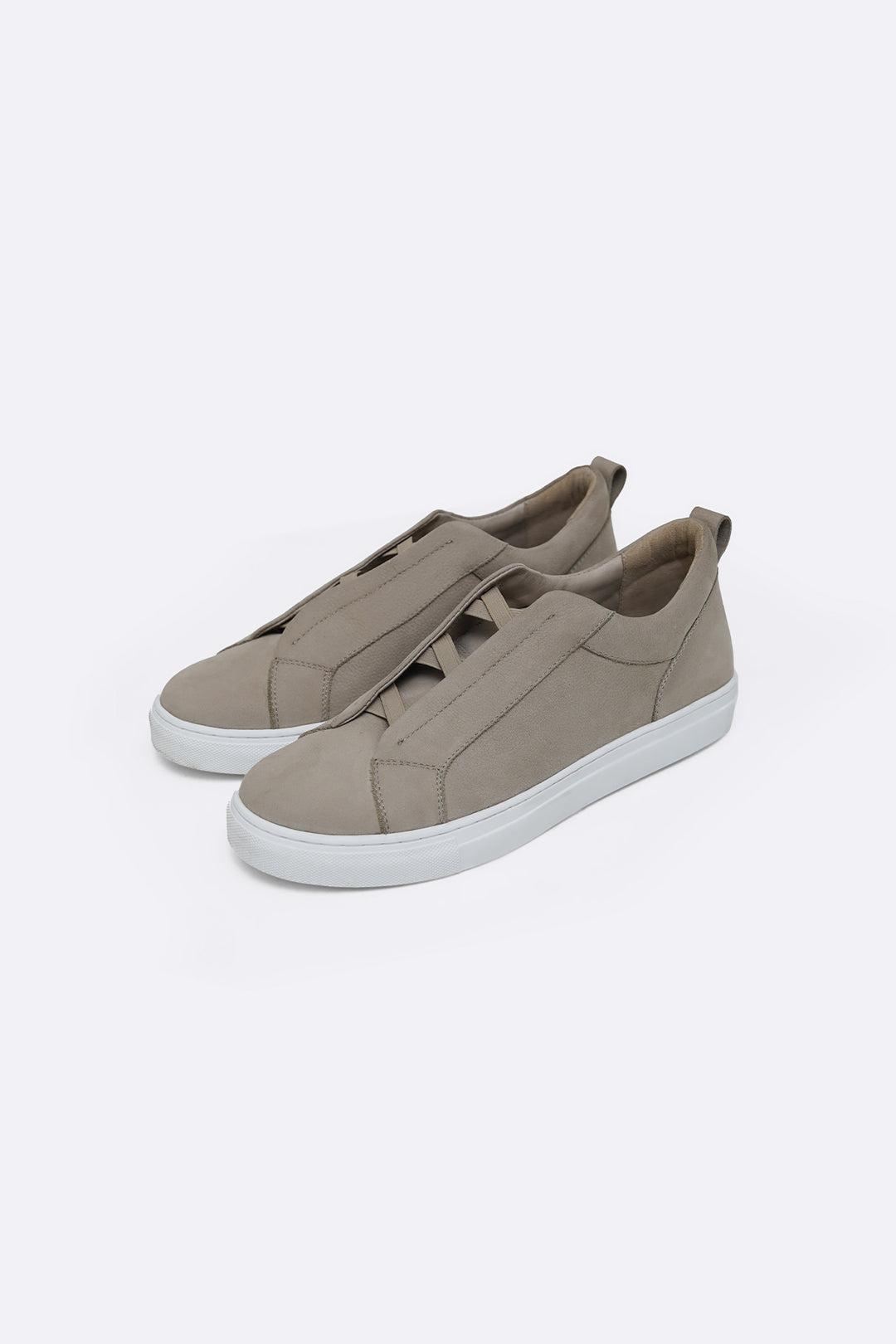 SAND LOW TOP LEATHER SNEAKERS