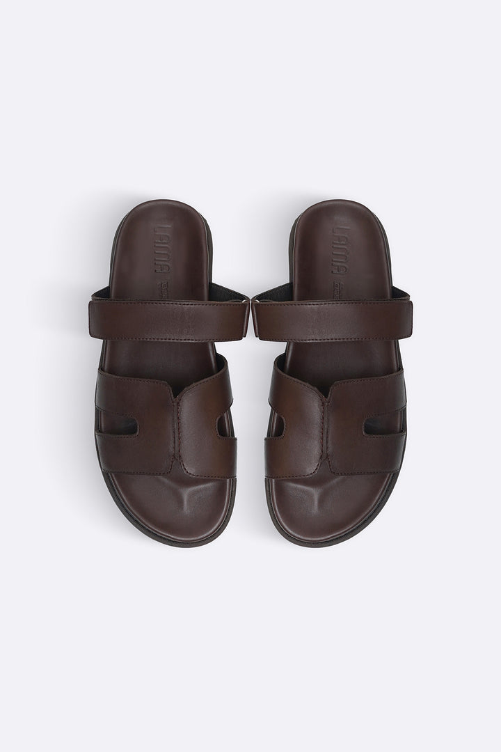 COFFEE CLASSIC LEATHER SLIDE