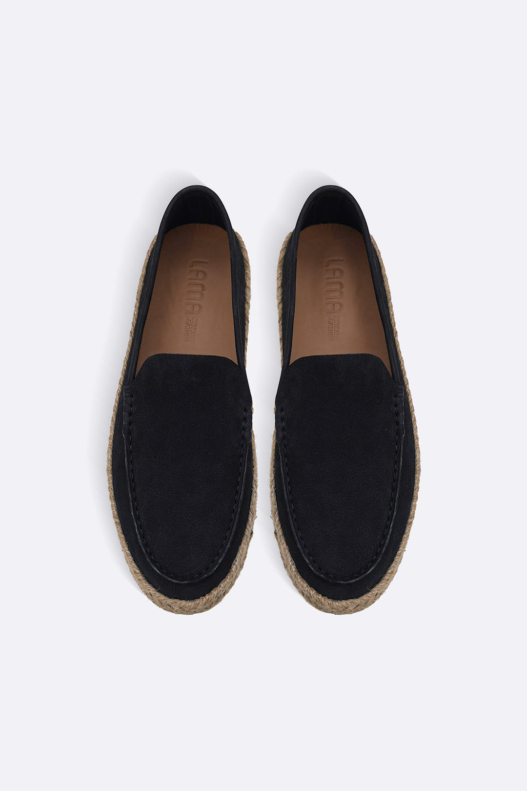 BLACK LEATHER SUMMER ESPADRILLES