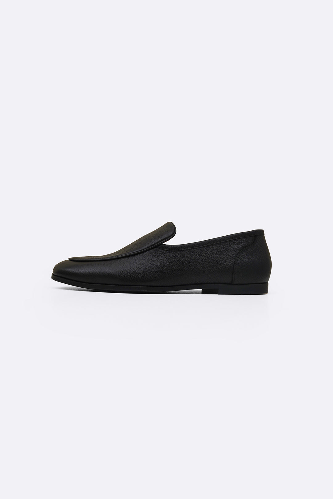 BLACK SMART LEATHER LOAFERS
