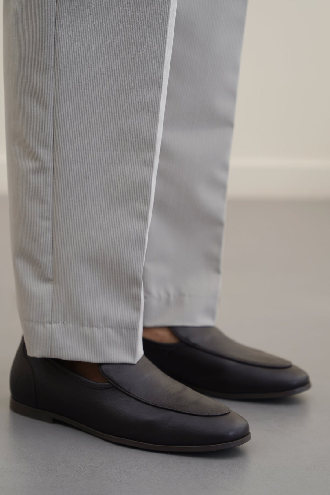 DARK BROWN SMART LEATHER LOAFERS