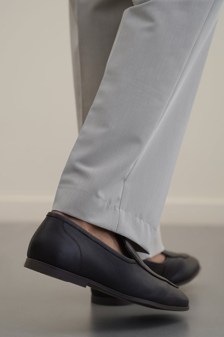 DARK BROWN SMART LEATHER LOAFERS